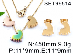 Stainless steel jewelry set necklace and earrings Wholesale