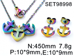 Stainless steel jewelry set necklace and earrings Wholesale
