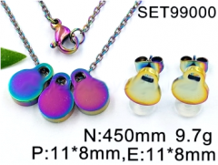 Stainless steel jewelry set necklace and earrings Wholesale