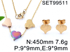 Stainless steel jewelry set necklace and earrings Wholesale