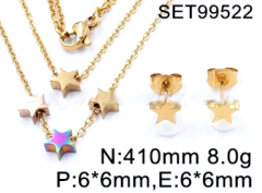 Stainless steel jewelry set necklace and earrings Wholesale