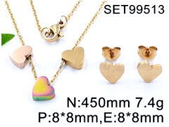 Stainless steel jewelry set necklace and earrings Wholesale