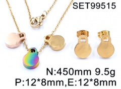 Stainless steel jewelry set necklace and earrings Wholesale