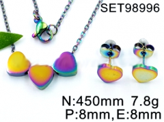 Stainless steel jewelry set necklace and earrings Wholesale
