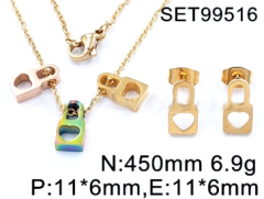 Stainless steel jewelry set necklace and earrings Wholesale