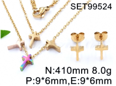 Stainless steel jewelry set necklace and earrings Wholesale