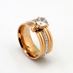 Fashion Copper inlaid zircon ring wholesale
