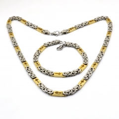 Stainless steel jewelry set, Necklace and bracelet wholesale