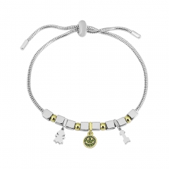 Stainless steel jewelry Pandor a charms bracelet for women