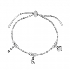 Stainless steel jewelry Pandor a charms bracelet for women