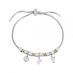 Stainless steel jewelry Pandor a charms bracelet for women