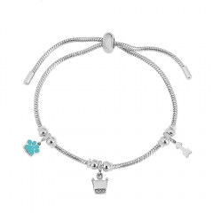 Stainless steel jewelry Pandor a charms bracelet for women