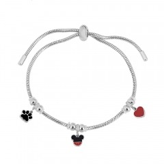 Stainless steel jewelry Pandor a charms bracelet for women