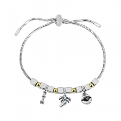 Stainless steel jewelry Pandor a charms bracelet for women