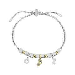 Stainless steel jewelry Pandor a charms bracelet for women