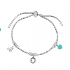 Stainless steel jewelry Pandor a charms bracelet for women