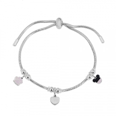 Stainless steel jewelry Pandor a charms bracelet for women