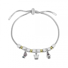 Stainless steel jewelry Pandor a charms bracelet for women