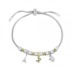 Stainless steel jewelry Pandor a charms bracelet for women