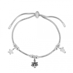 Stainless steel jewelry Pandor a charms bracelet for women