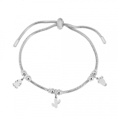 Stainless steel jewelry Pandor a charms bracelet for women