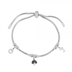 Stainless steel jewelry Pandor a charms bracelet for women