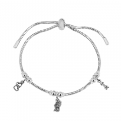 Stainless steel jewelry Pandor a charms bracelet for women
