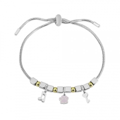 Stainless steel jewelry Pandor a charms bracelet for women