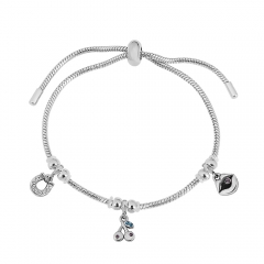 Stainless steel jewelry Pandor a charms bracelet for women