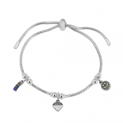 Stainless steel jewelry Pandor a charms bracelet for women