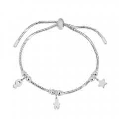 Stainless steel jewelry Pandor a charms bracelet for women