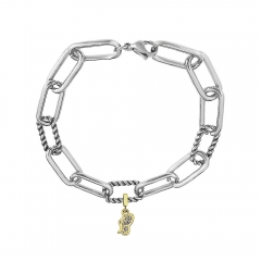 Stainless steel jewelry Pandor a charms bracelet for women