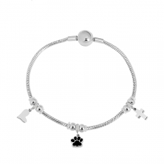 Stainless steel jewelry Pandor a charms bracelet for women