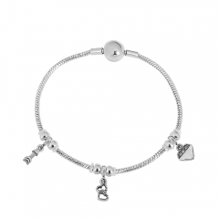 Stainless steel jewelry Pandor a charms bracelet for women