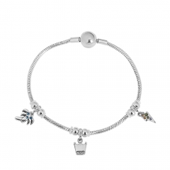 Stainless steel jewelry Pandor a charms bracelet for women