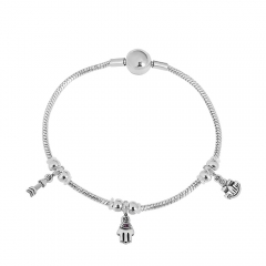 Stainless steel jewelry Pandor a charms bracelet for women