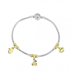 Stainless steel jewelry charms bracelet for women