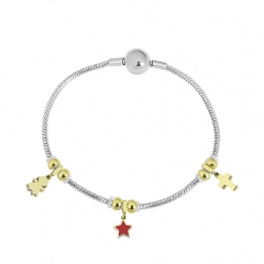 Stainless steel jewelry charms bracelet for women
