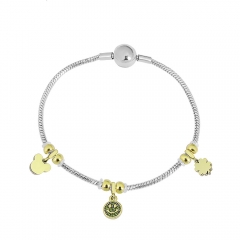 Stainless steel jewelry charms bracelet for women