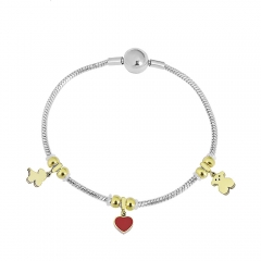 Stainless steel jewelry charms bracelet for women