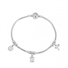 Stainless steel jewelry Pandor a charms bracelet for women