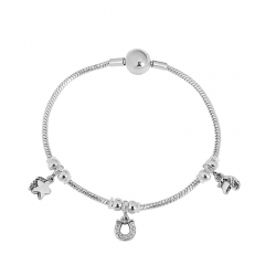 Stainless steel jewelry Pandor a charms bracelet for women