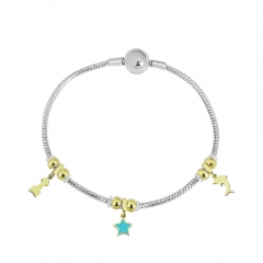 Stainless steel jewelry charms bracelet for women
