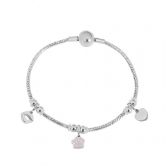 Stainless steel jewelry Pandor a charms bracelet for women