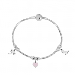 Stainless steel jewelry Pandor a charms bracelet for women