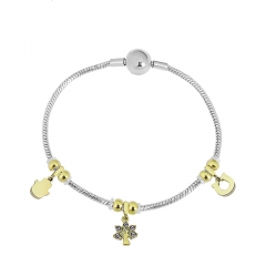 Stainless steel jewelry charms bracelet for women