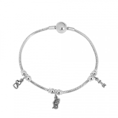 Stainless steel jewelry Pandor a charms bracelet for women