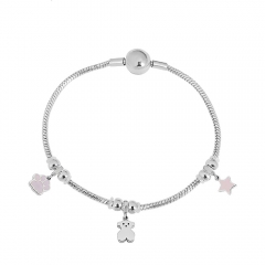 Stainless steel jewelry Pandor a charms bracelet for women