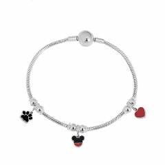 Stainless steel jewelry Pandor a charms bracelet for women