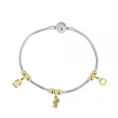 Stainless steel jewelry charms bracelet for women